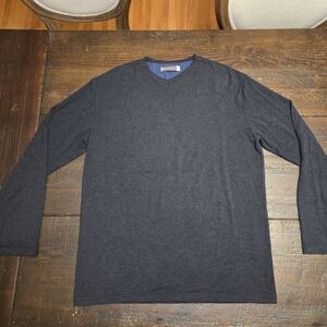 Canali Charcoal Long Sleeve Shirt, Size Medium